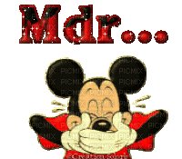 Gif animé rire Mickey